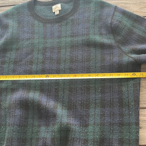 J CREW BLACKWATCH PLAID 100% MERINO WOOL MENS CREW NECK SWEATER IN XL - Picture 7 of 7
